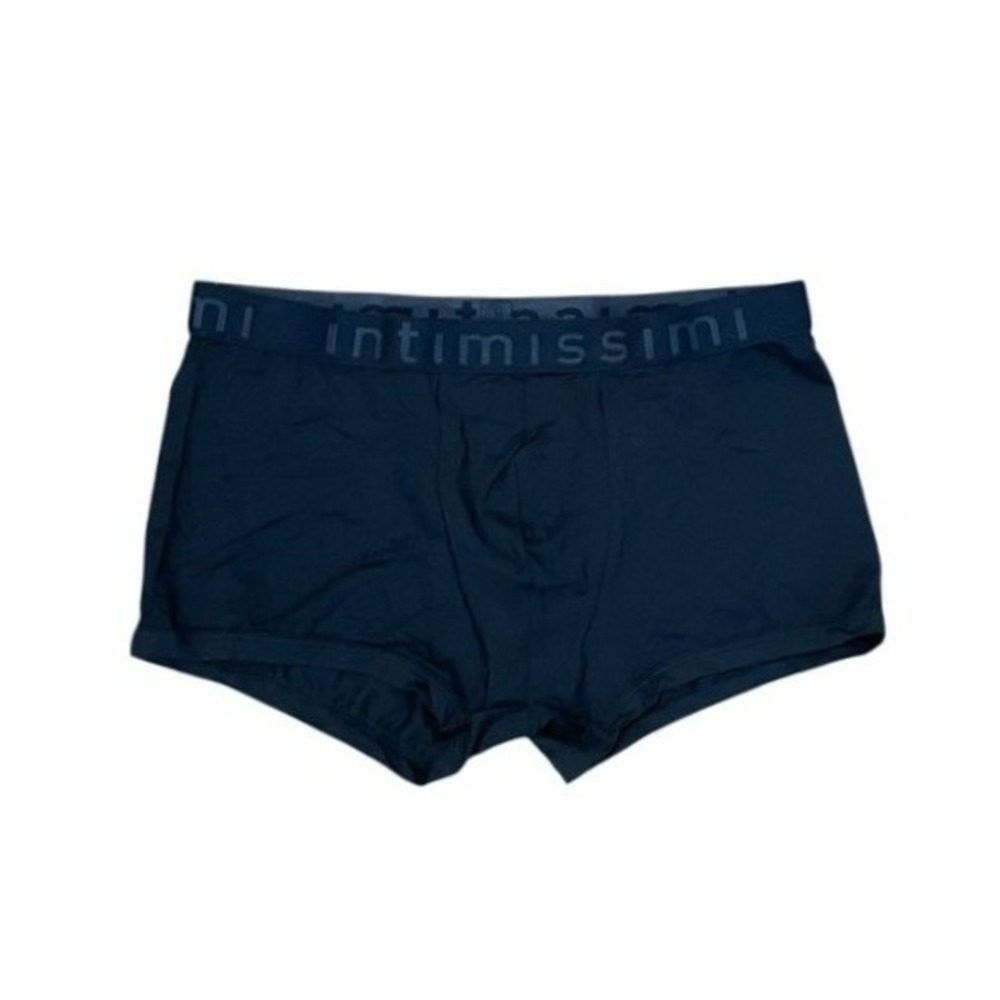 Intimissimi Microfiber Boxers Logo Black Exposed Elastic Large